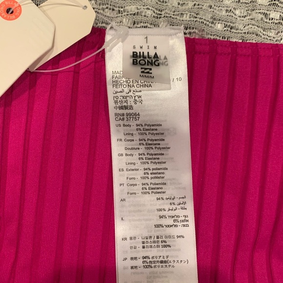 NWT!! Billabong Sunny Rib Tropic Bikini Bottom Medium NWT - Picture 5 of 6